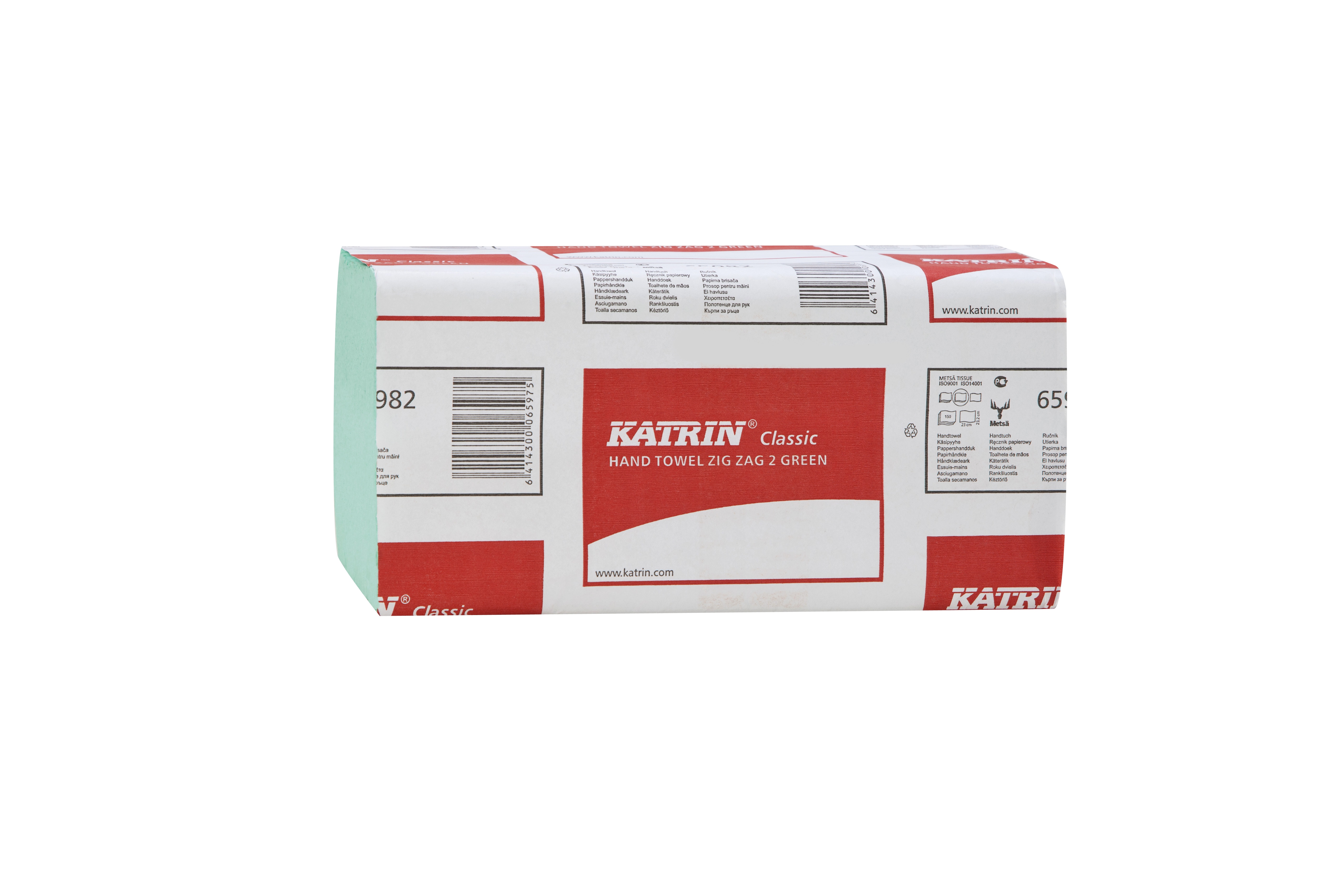 Katrin CLASSIC Hand Towel ZigZag 2 GREEN 65982