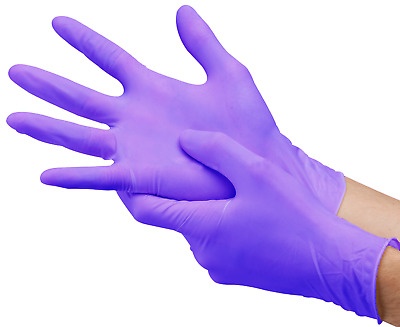 Rękawiczki nitrylowe  fioletowo niebieskie,niebieskie lub białe L